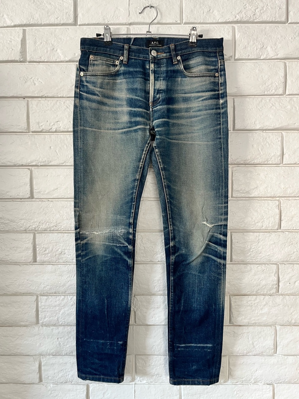 A.P.C. Petite New Standard Raw Selvedge Denim in Blue Size 30